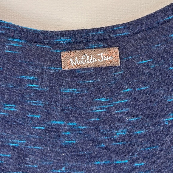 MATILDA JANE Deep Water Navy Scoop Neck Maxi Dress Cottage Modest Comfort Size L - Picture 14 of 15